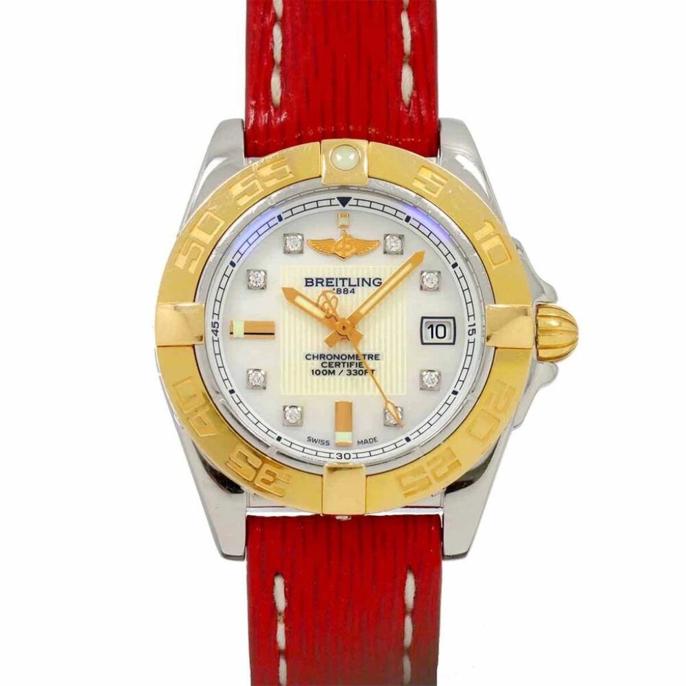 BREITLING Galactic32 C71356 Quartz Pink Gold Ladies Watch 90272599